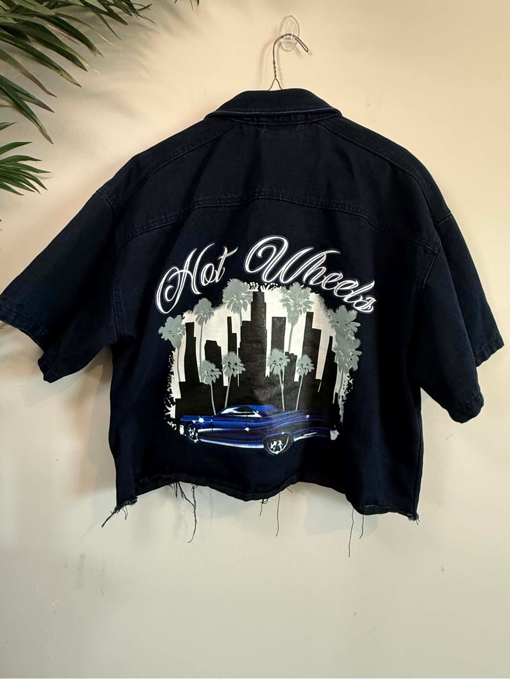 Forever 21 Black and White Men's Jacket with Hot Wheels Tag